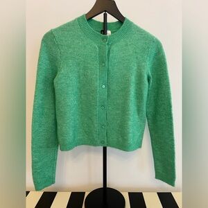 Green Cropped Women's Sweater